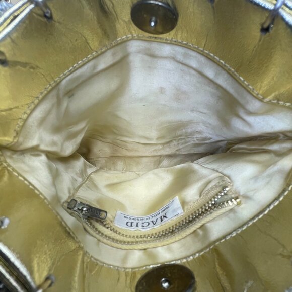 Magid Unisex Gold/Silver Chainmail Vintage Style Handmade Crossbody Bag - Picture 9 of 11